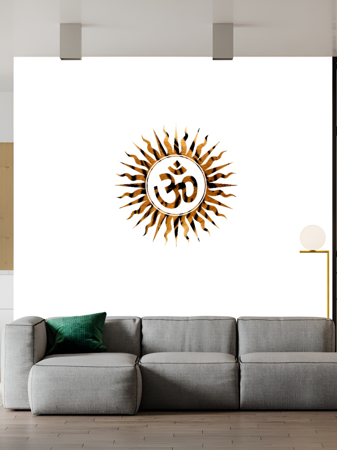 

Wallpics White & Brown Religious Printed Waterproof Wall Sticker