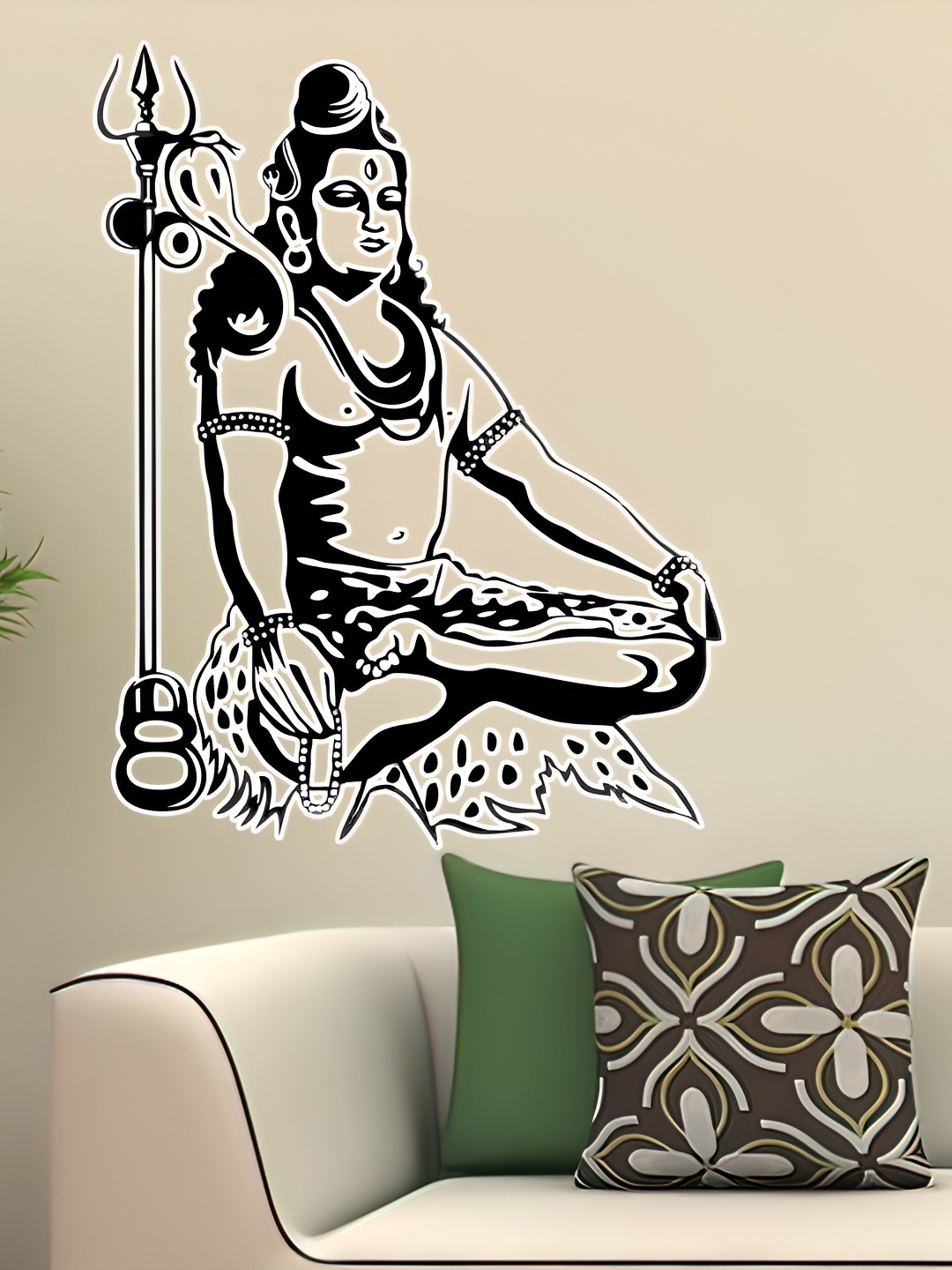 

Wallpics Black Religious Printed Waterproof Wall Sticker