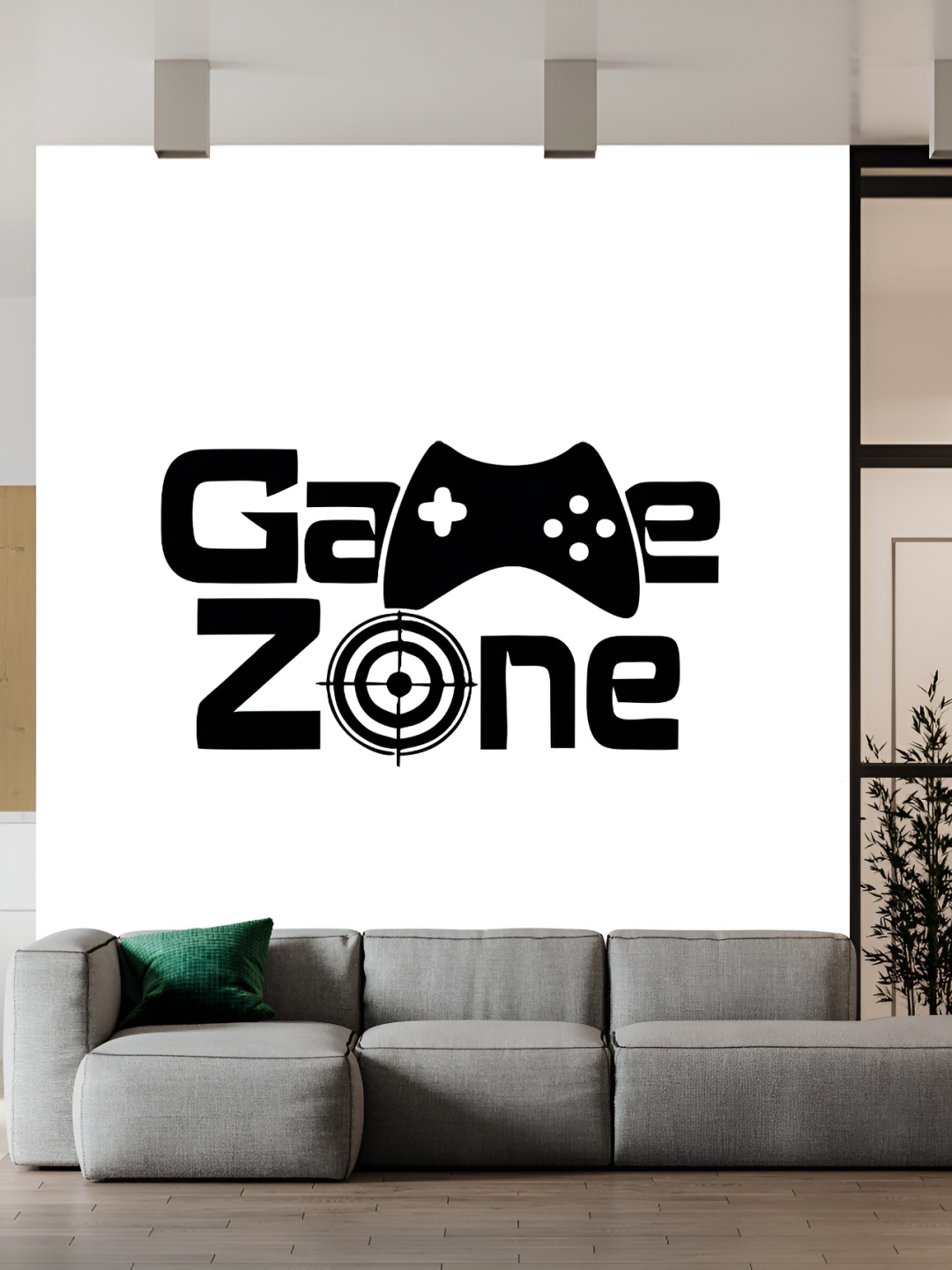 

Wallpics White & Black Printed Waterproof Self-Adhesive Wall Sticker