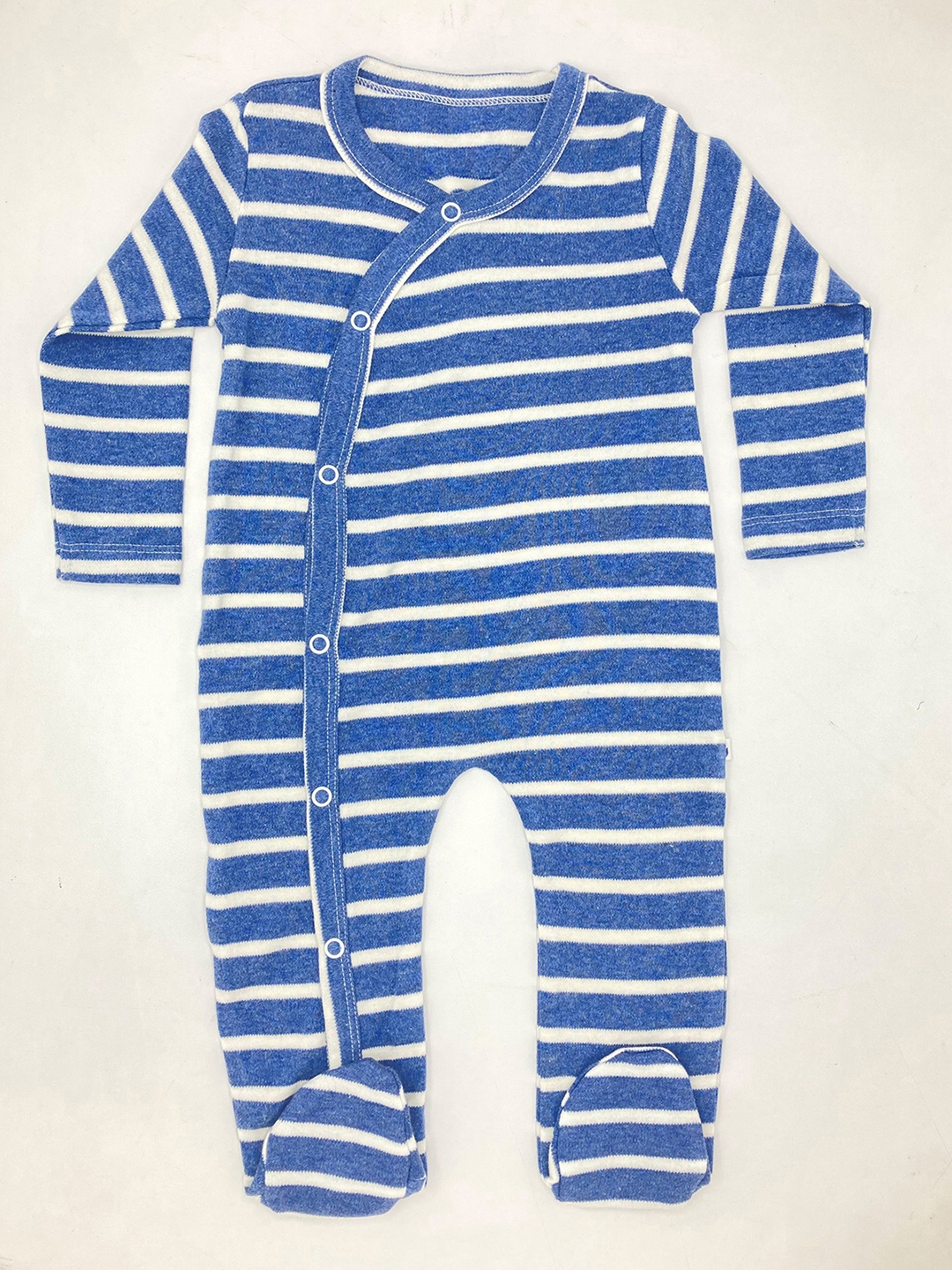 

BAESD Infant Striped Cotton Sleepsuit, Blue