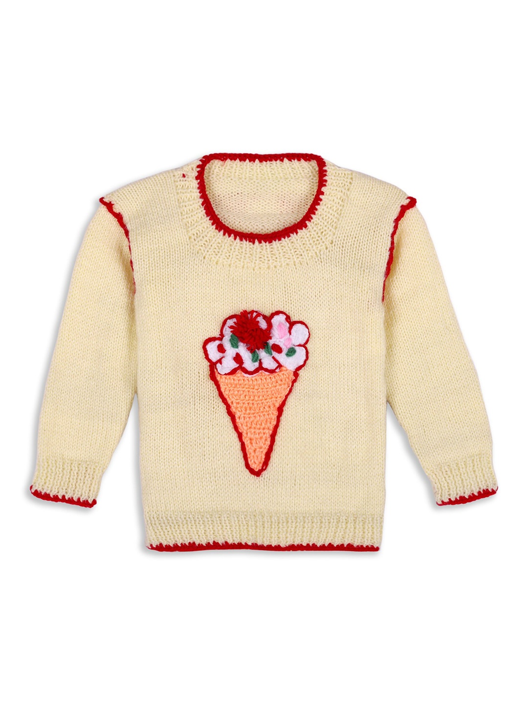

WINDROP SOLUTIONS Infant Kids Quirky Pullover Sweater, Cream
