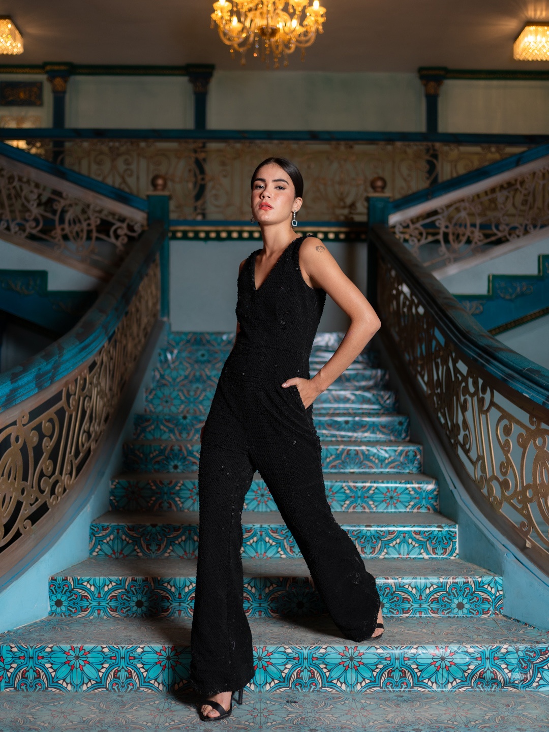 

Stylecast X Hersheinbox Embellished Jumpsuit, Black