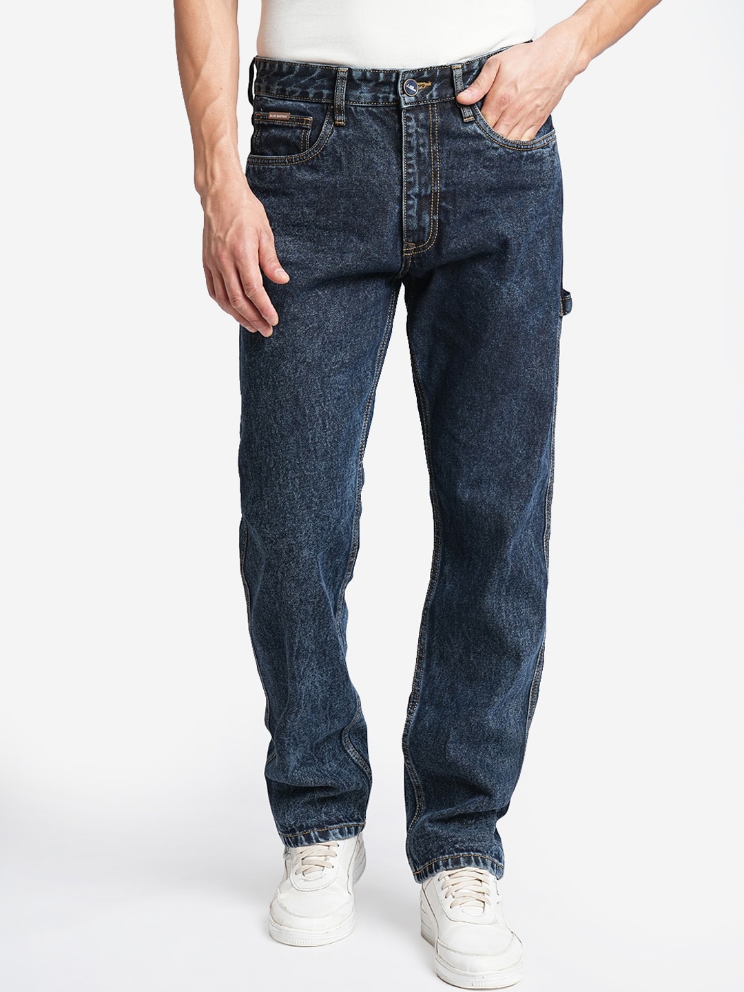 

Blue Buddha Men Comfort Relaxed Fit Clean Look Cotton Jeans