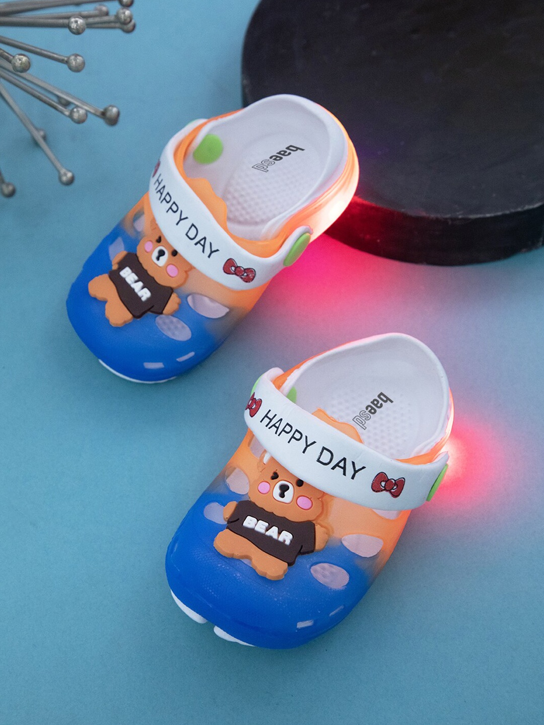 

BAESD Kids Self Design LED Detail Clogs, Blue