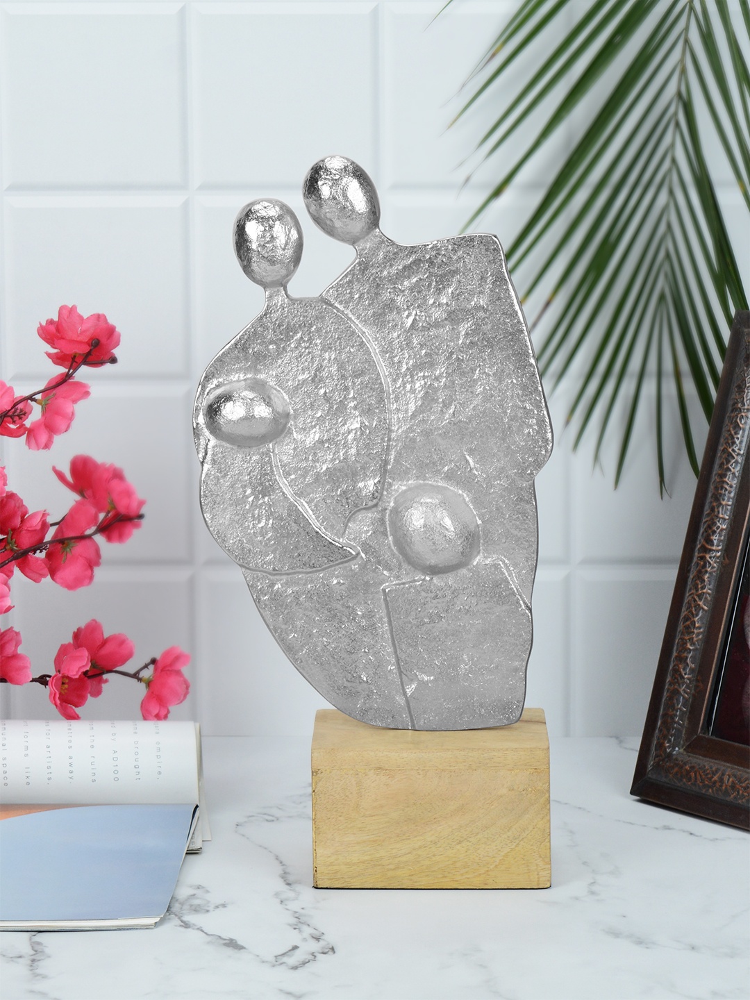 

Maison Modern Silver-Toned Textured Curio Showpiece