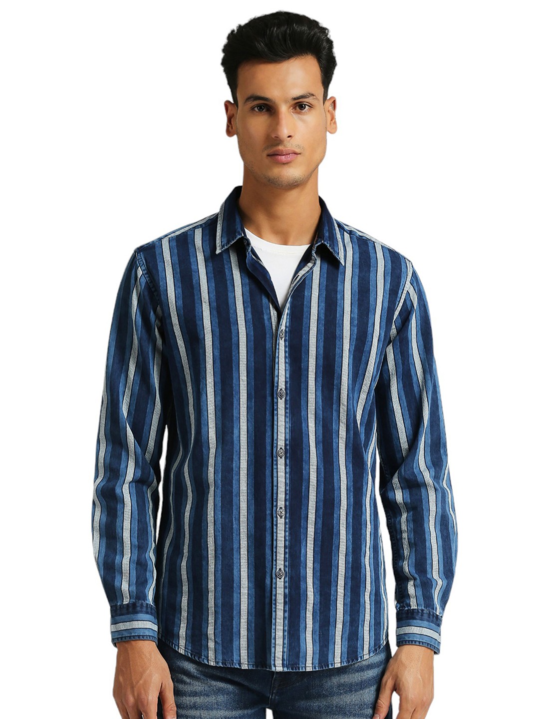 

Pepe Jeans Opaque Striped Casual Shirt, Blue