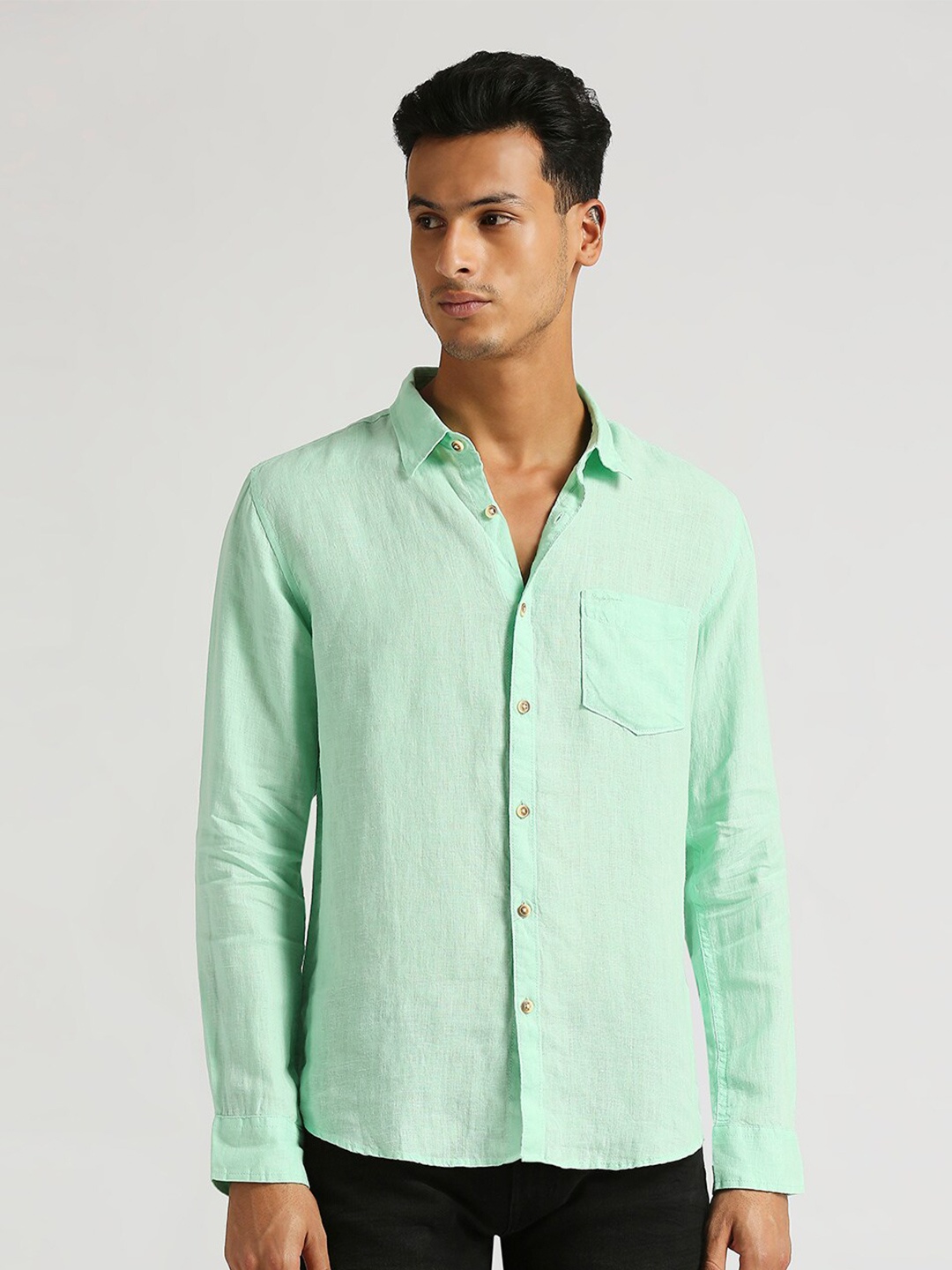 

Pepe Jeans Long Sleeves Pure Linen Casual Shirt, Green