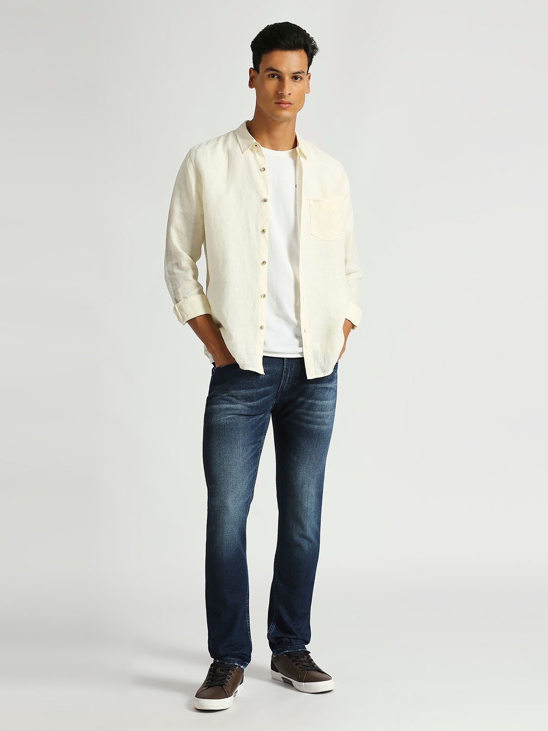 

Pepe Jeans Linen Casual Shirt, Off white