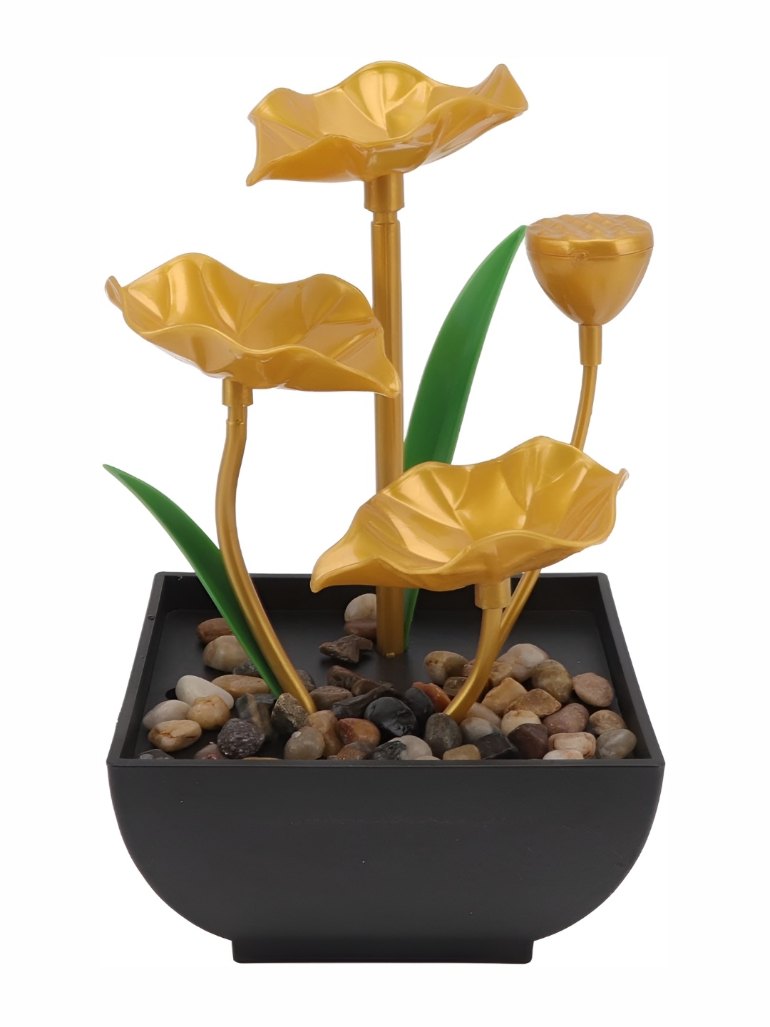 

THE ARTMENT Yellow & Black Blissful Lotus Leaf Fountain