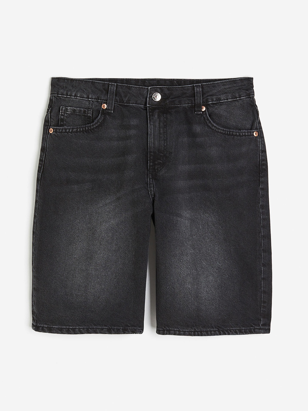 

H&M Women Cotton Low Denim Shorts, Black