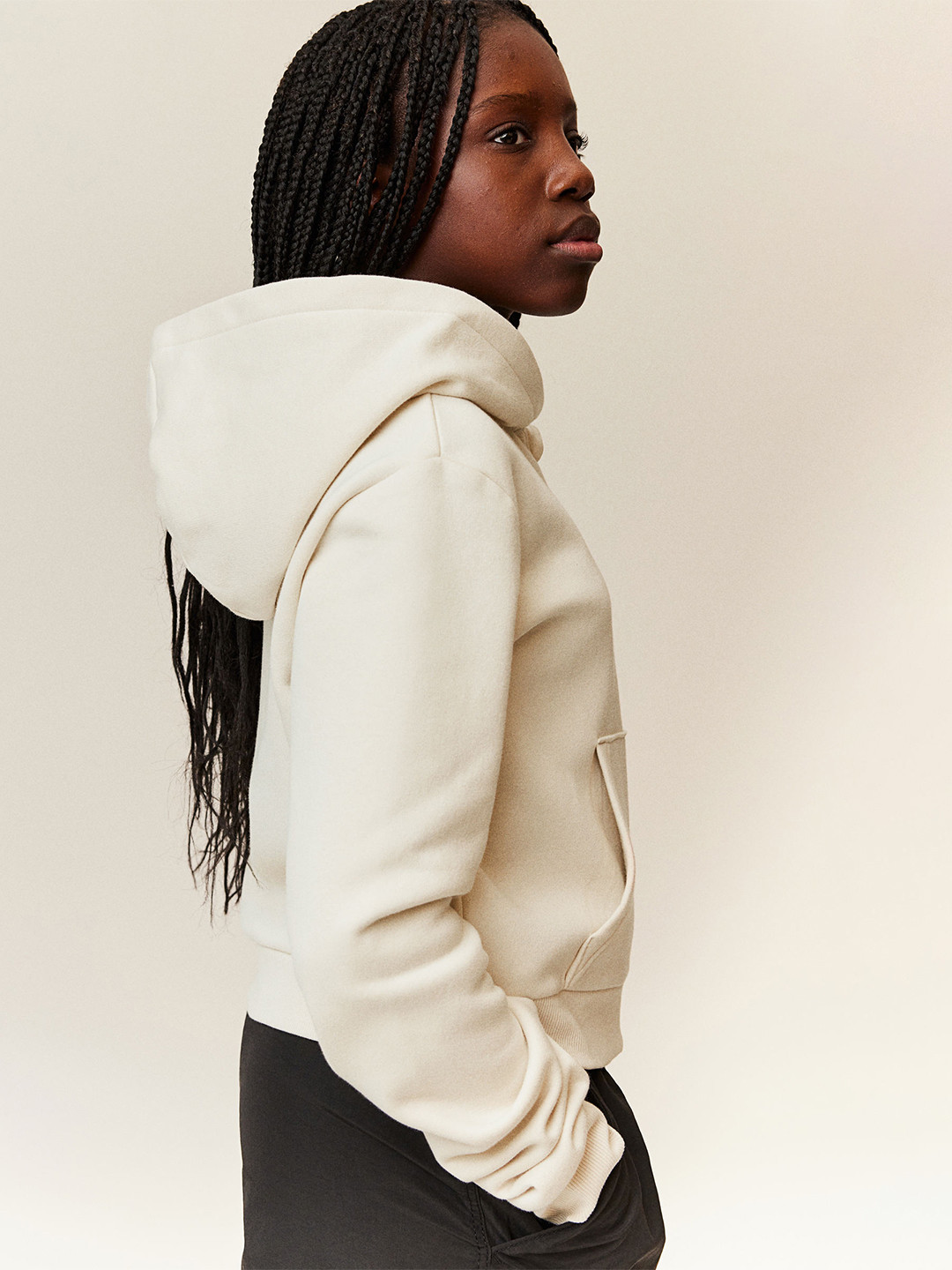 

H&M Zip-Through Hoodie, White