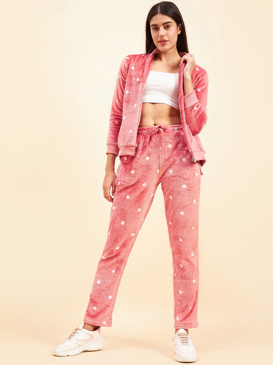 

Sweet Dreams Printed Long Sleeves Tracksuit, Pink