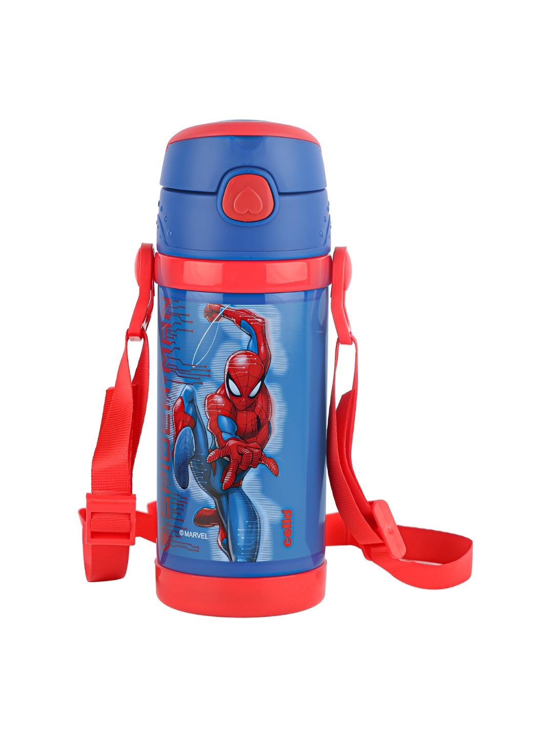 

Cello Navy Blue & Red Stainless Steel Printed Double Wall Vacuum Water Bottle 400 ml