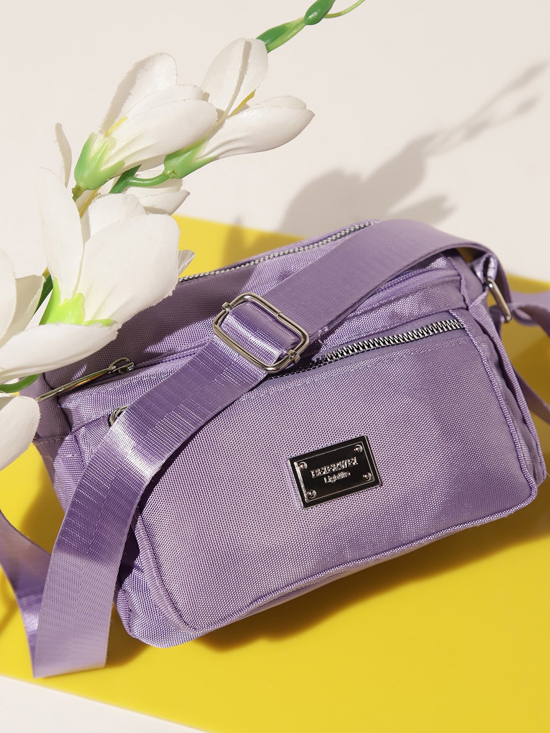 

LULU & SKY Structured Handheld Bag, Purple