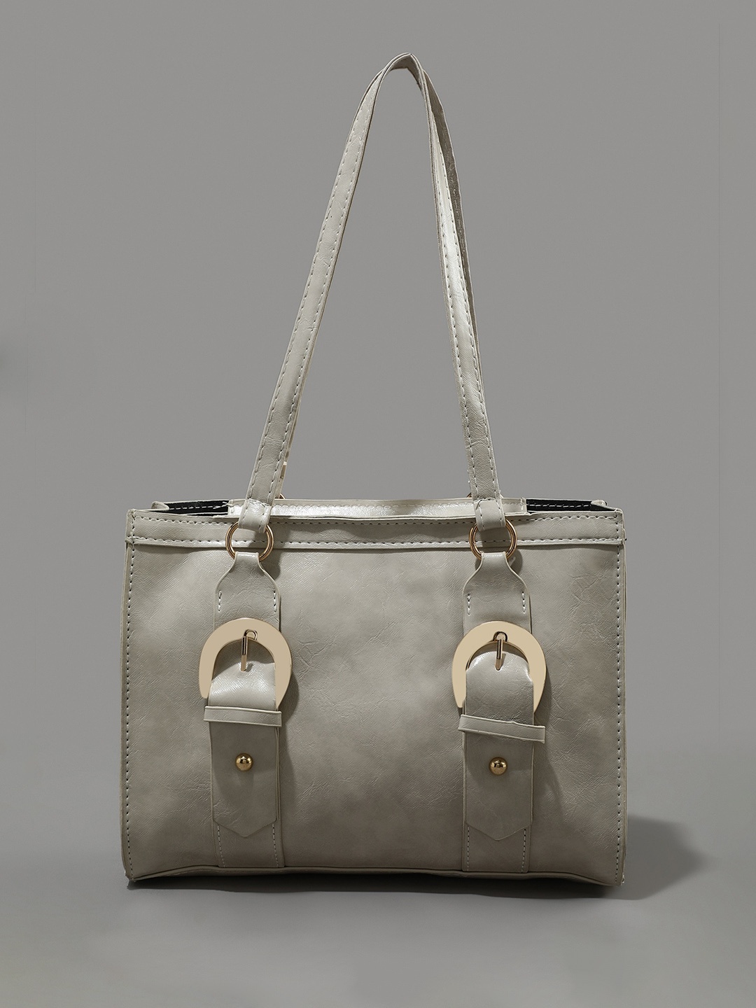 

LULU & SKY Oversized Structured Shoulder Bag, White