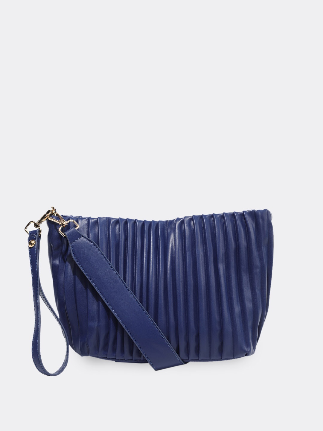 

LULU & SKY PU Oversized Shopper Sling Bag, Blue