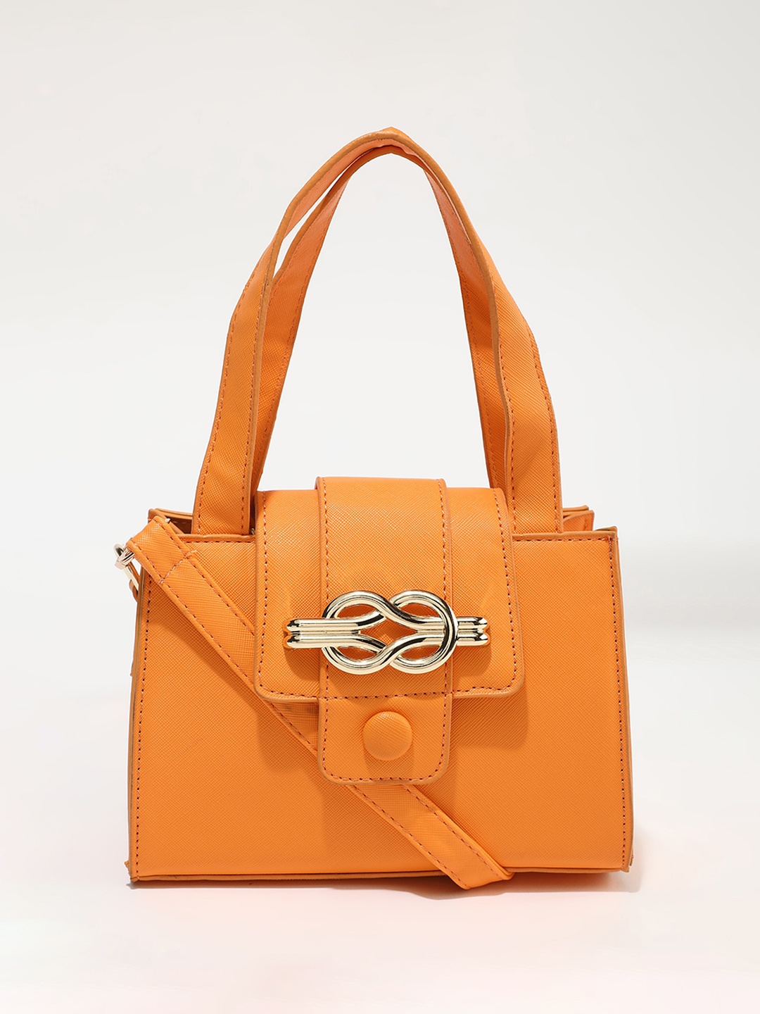 

LULU & SKY Structured Handheld Bag, Orange