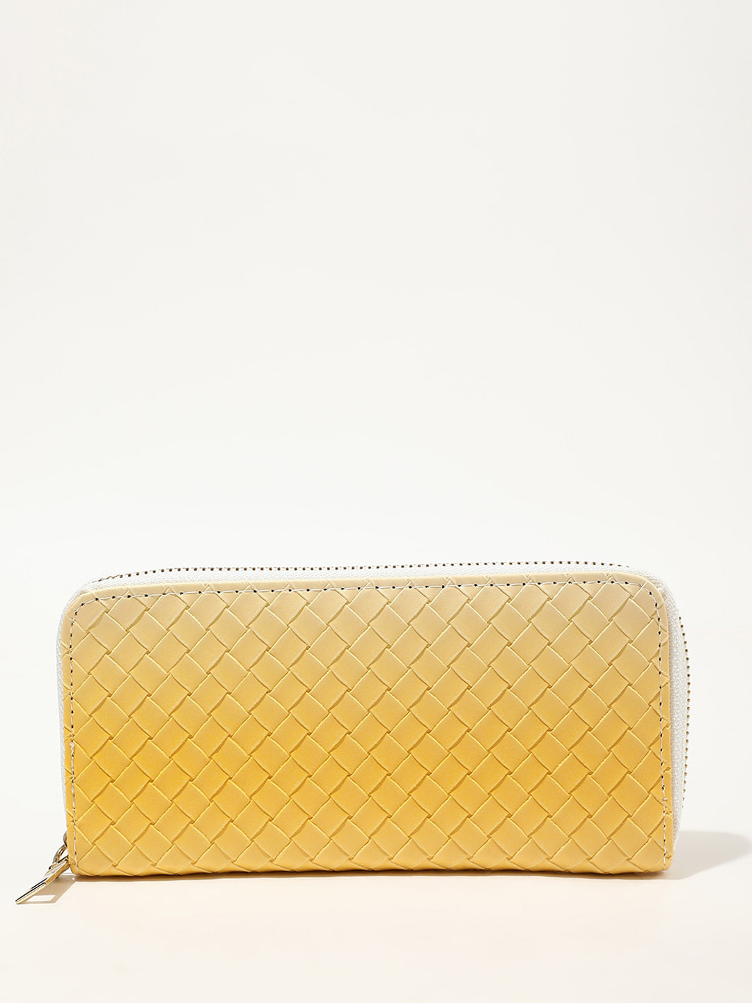

LULU & SKY Textured PU Zip Around Wallet, Yellow