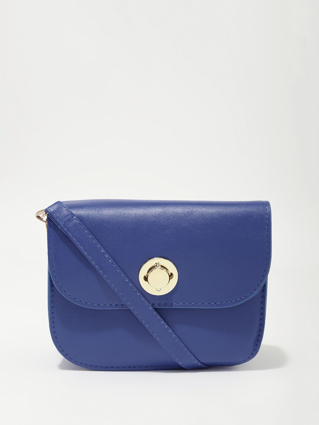 

LULU & SKY Structured Sling Bag, Blue