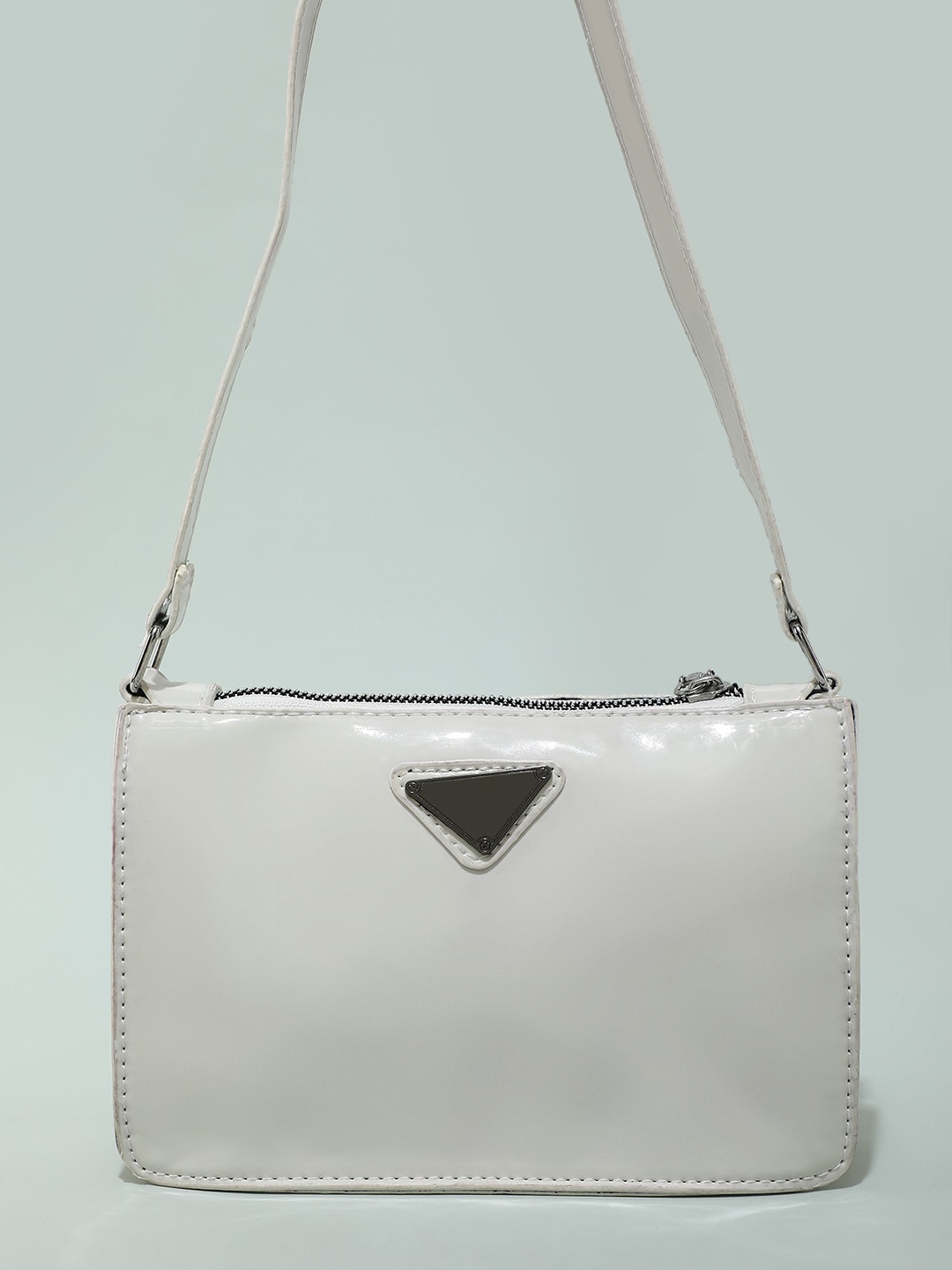 

LULU & SKY Structured Handheld Bag, White