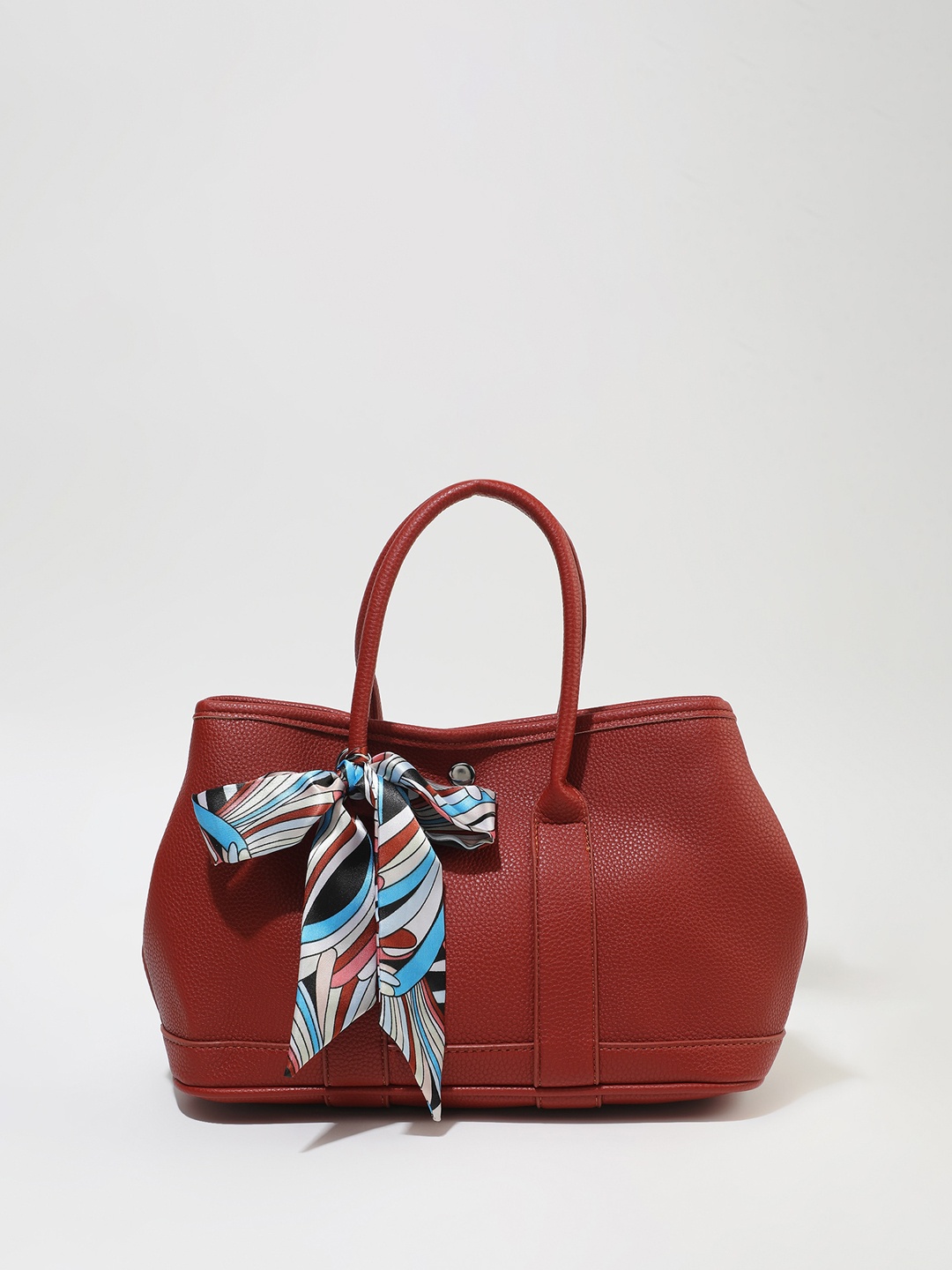 

LULU & SKY Textured Structured Handheld Bag, Orange
