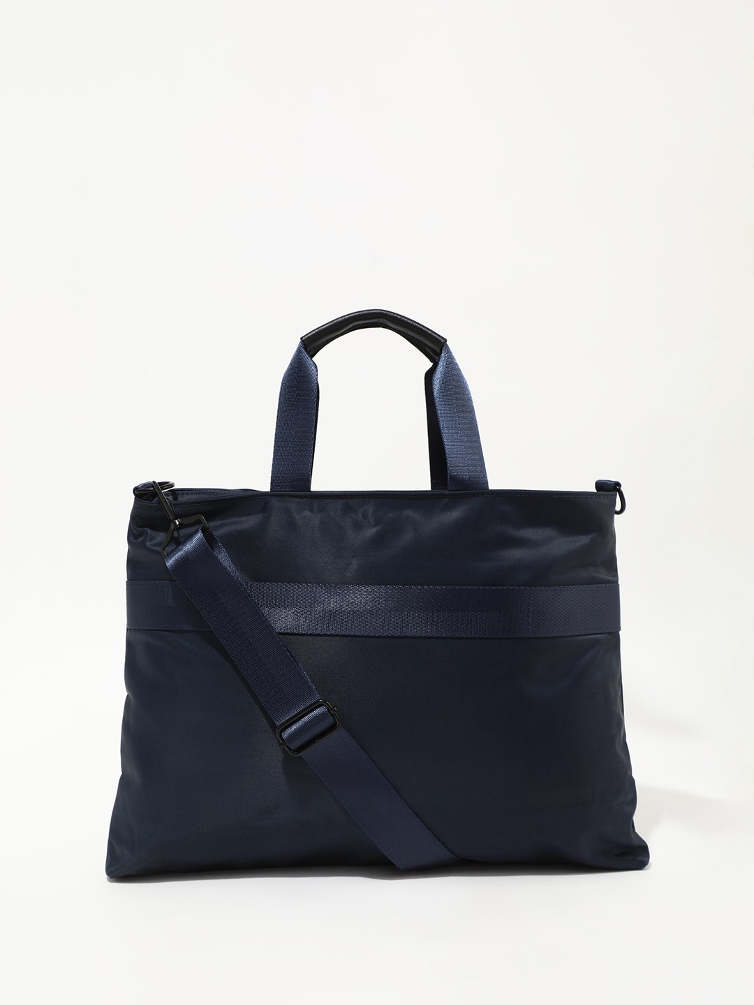 

LULU & SKY Oversized Structured Handheld Bag, Navy blue