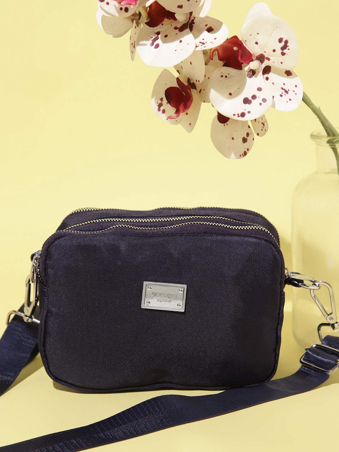 

LULU & SKY Structured Sling Bag, Blue