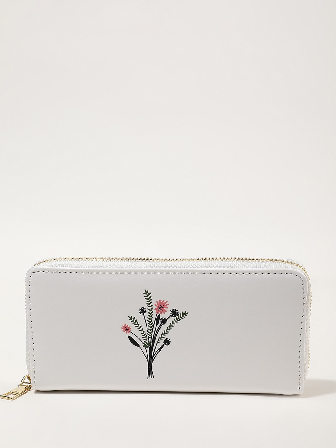 

LULU & SKY Women Zip Around Wallet, White