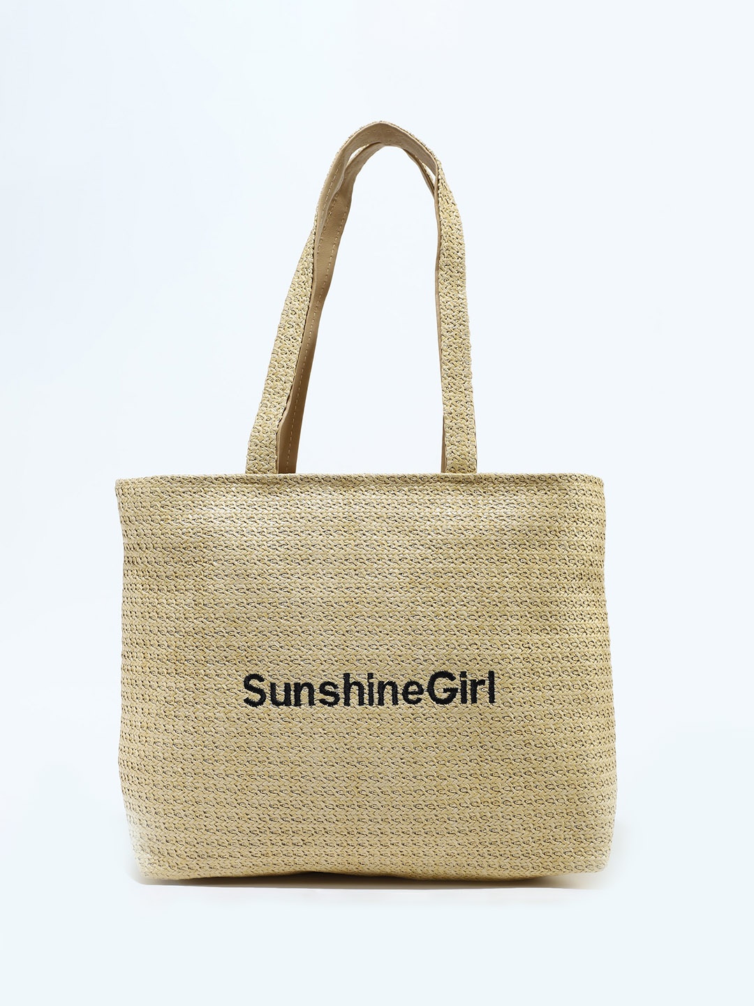

LULU & SKY Oversized Shopper Tote Bag, Khaki