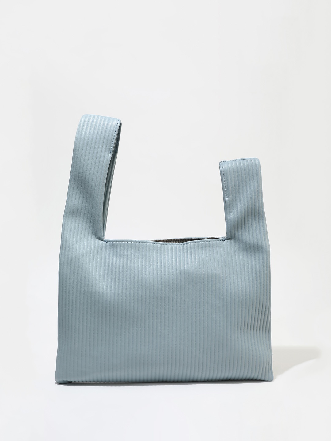 

LULU & SKY Textured Oversized Shopper Tote Bag, Blue