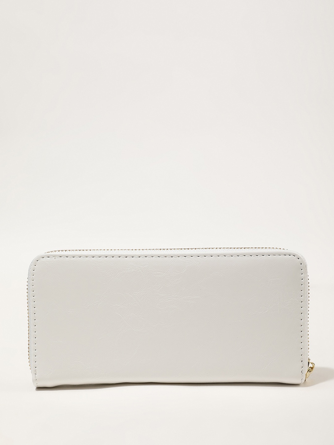 

LULU & SKY Women Zip Around Wallet, White