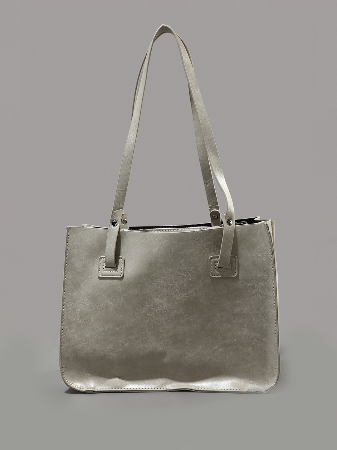 

LULU & SKY Structured Shoulder Bag, White