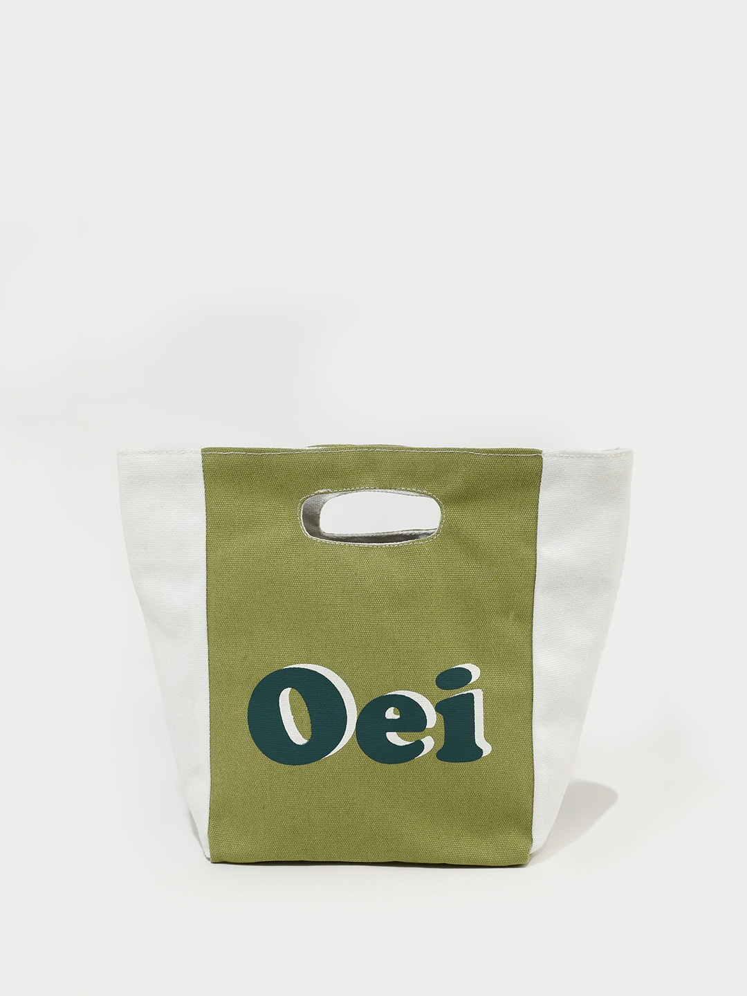 

LULU & SKY Colourblocked Shopper Handheld Bag, Green