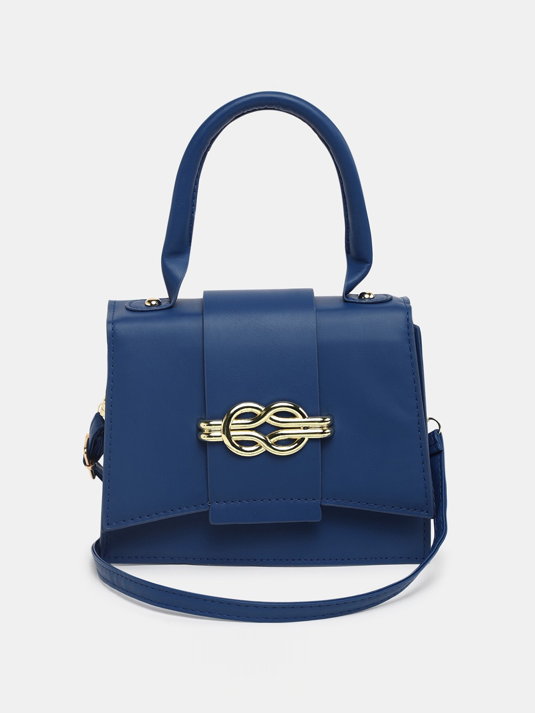 

LULU & SKY PU Structured Handheld Bag, Blue