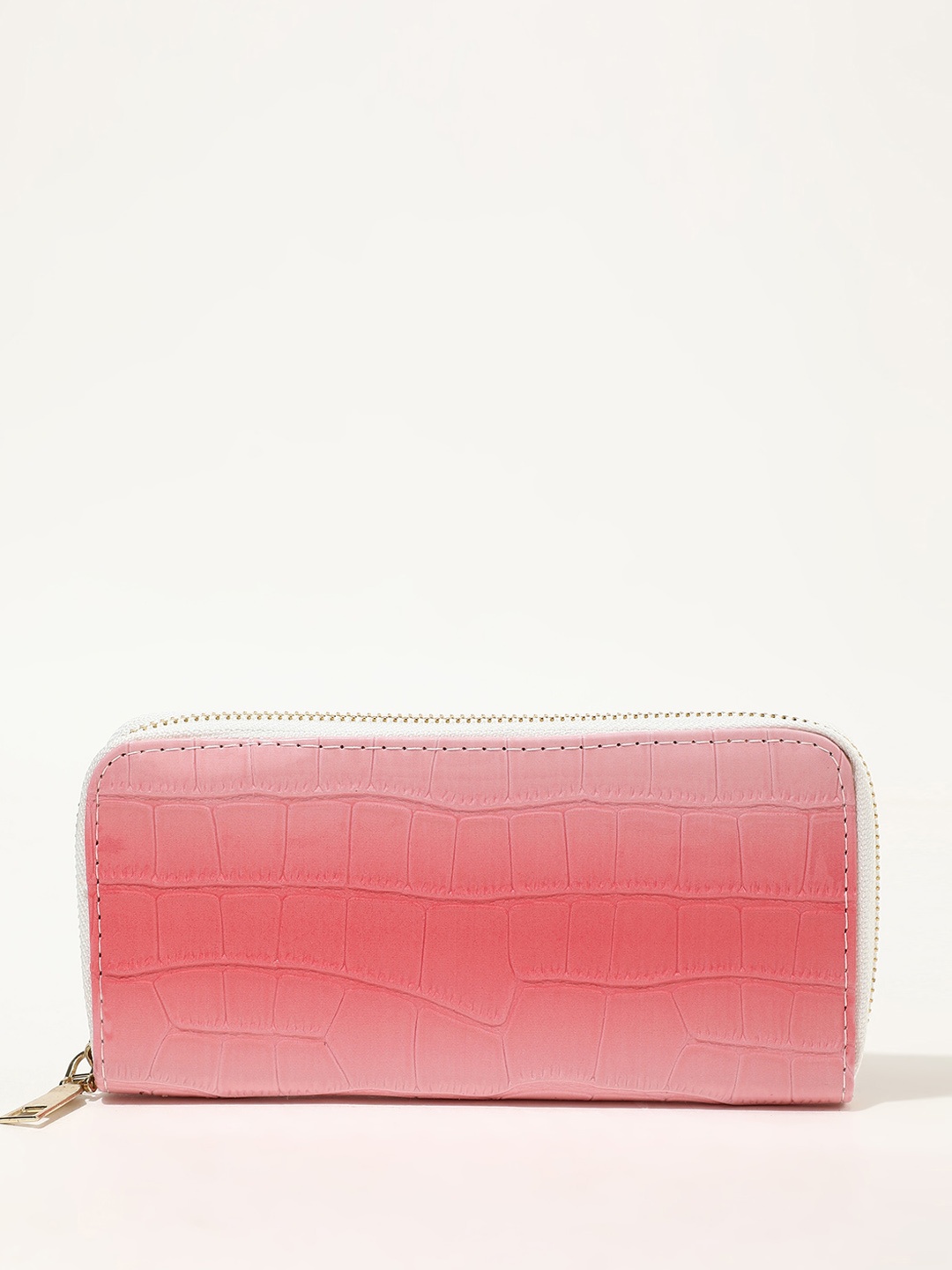 

LULU & SKY Seize The Look Women Animal Textured Zip Around Wallet, Pink