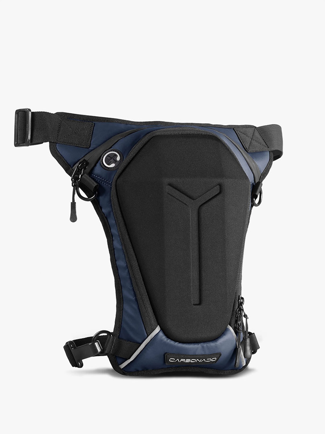 

Carbonado EVA Unisex Hard Shell Front Panel Weatherproof Textured Waist Pouch, Blue