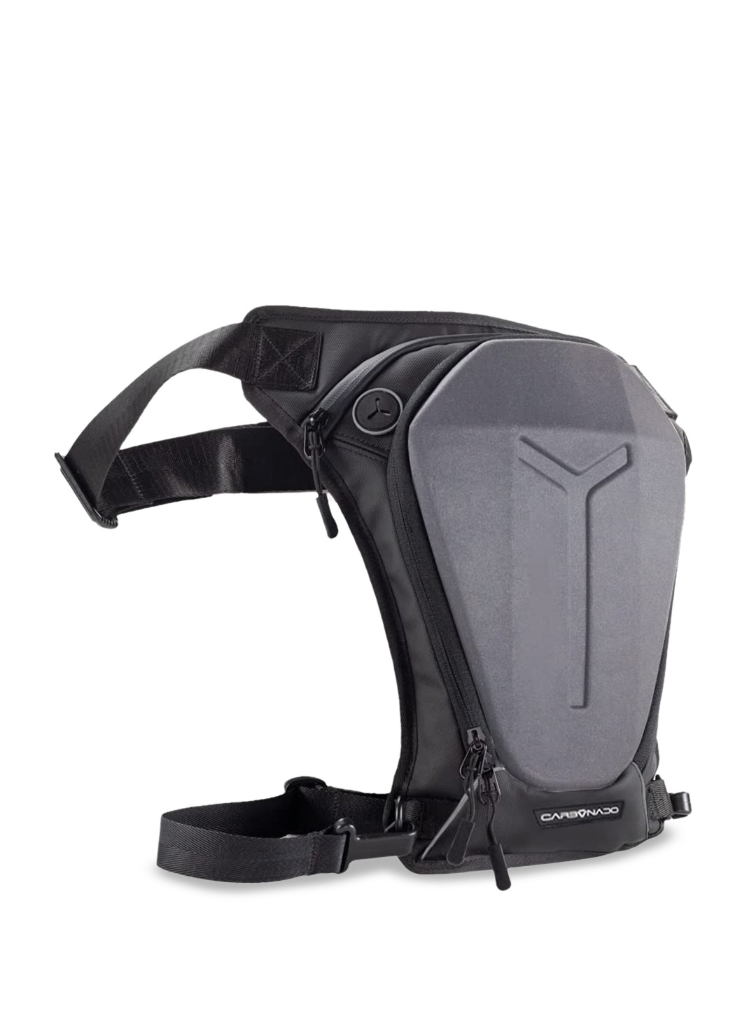 

Carbonado EVA Hard Shell Front Panel Weatherproof Textured Waist Pouch, Grey melange
