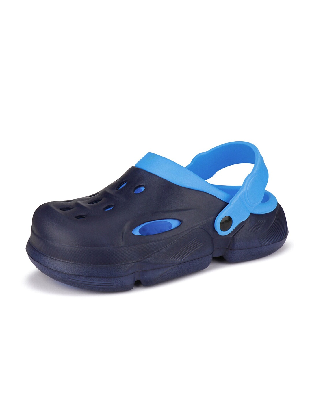 BERSACHE Men Self Design Clogs, Navy blue