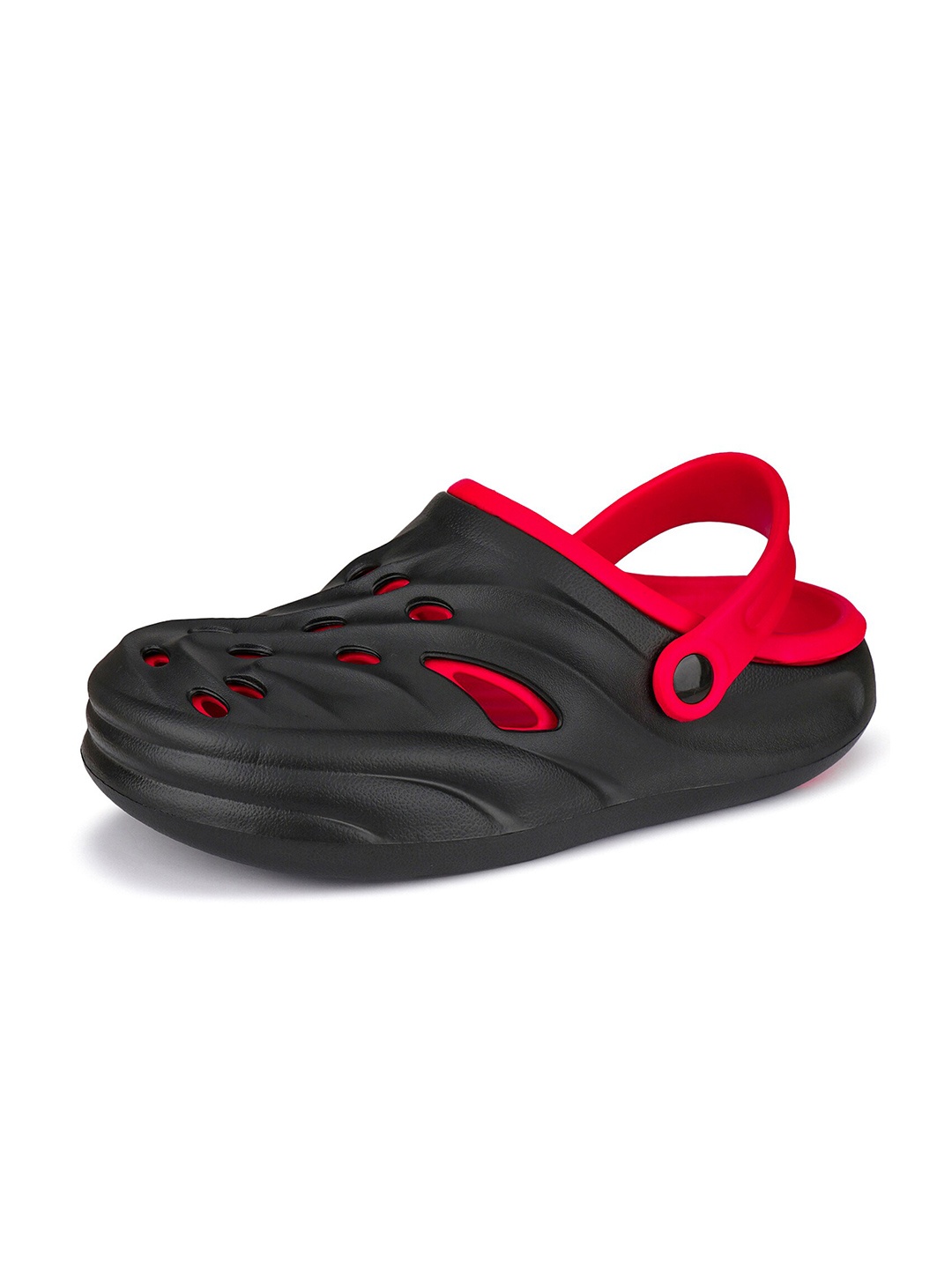 BERSACHE Men Self Design Clogs, Red