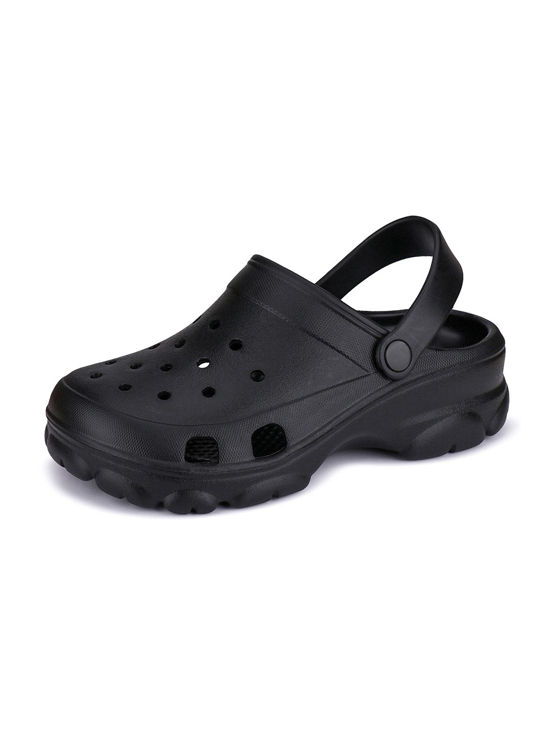 

BERSACHE Men Self Design Clogs, Black