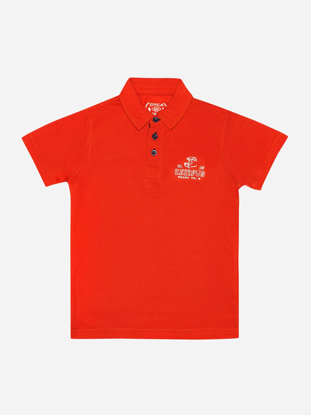 

DYCA Boys Polo Collar Cotton T-shirt, Orange