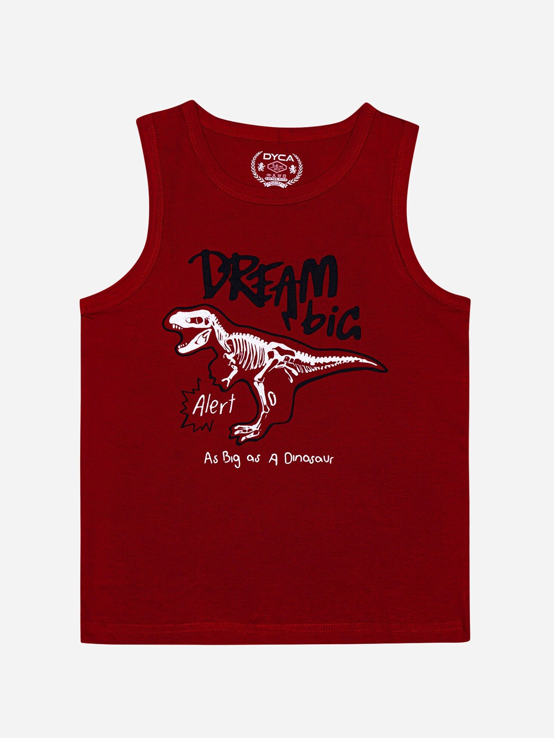 

DYCA Boys Typography Printed Cotton T-shirt, Maroon