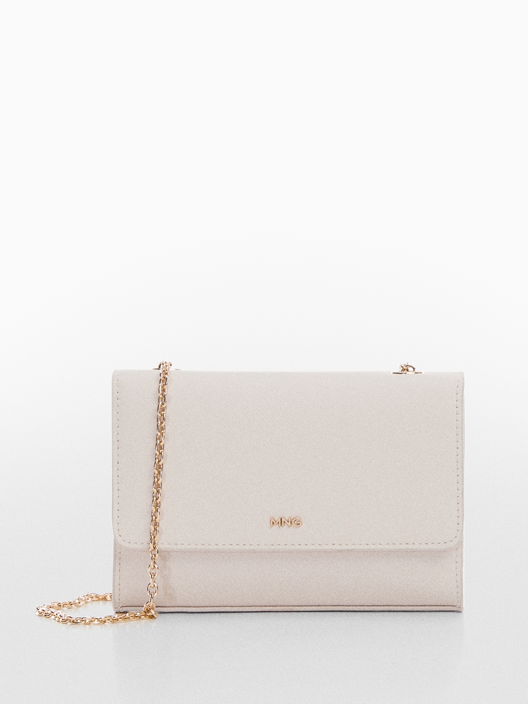 

MANGO Textured Structured Sling Bag, Off white