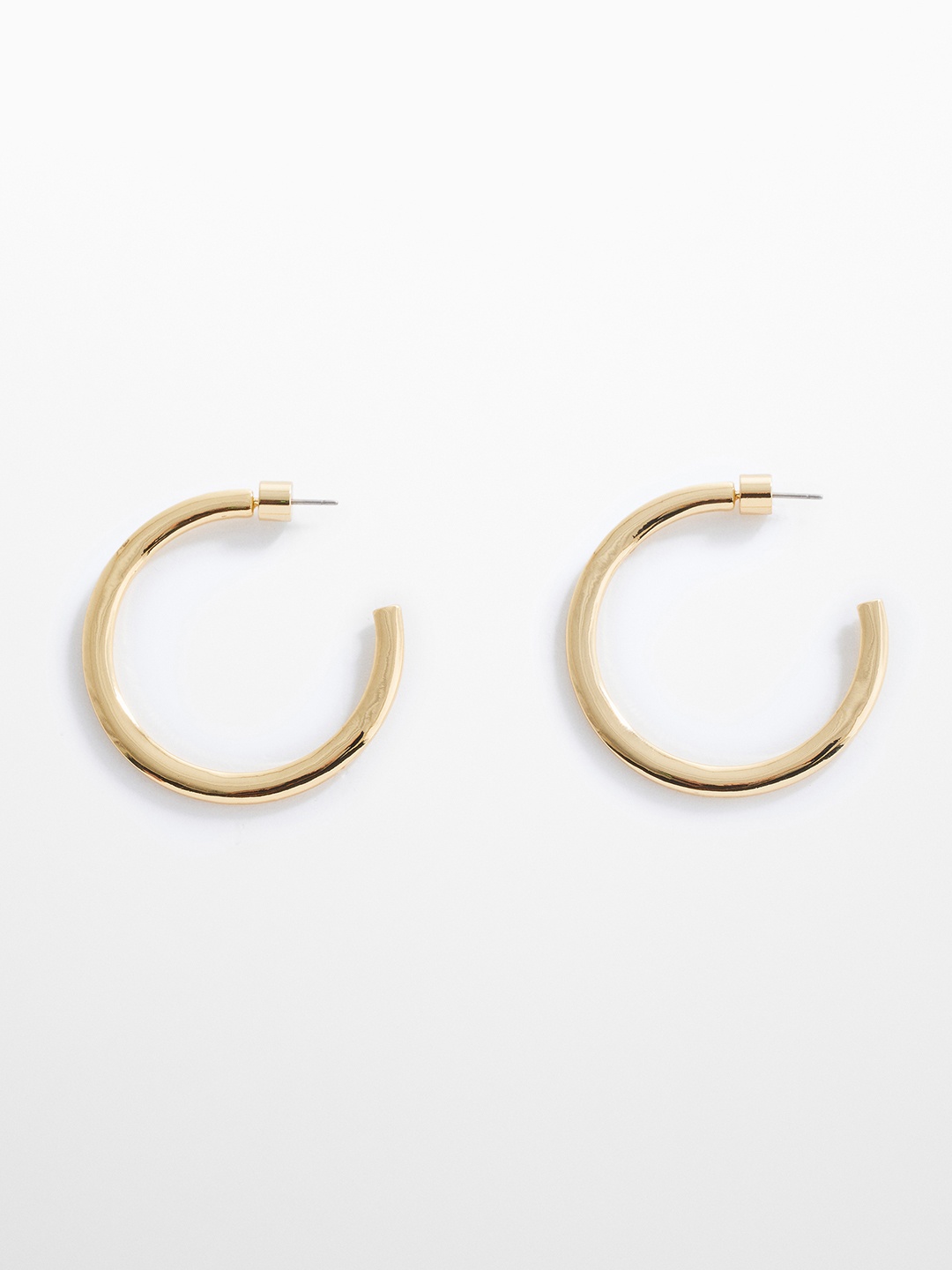 

MANGO Circular Half Hoop Earrings, Gold