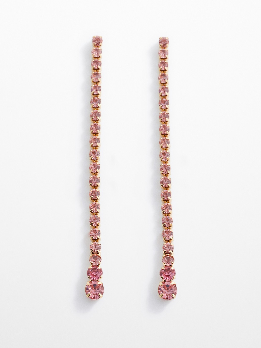 

MANGO Contemporary Drop Earrings, Pink