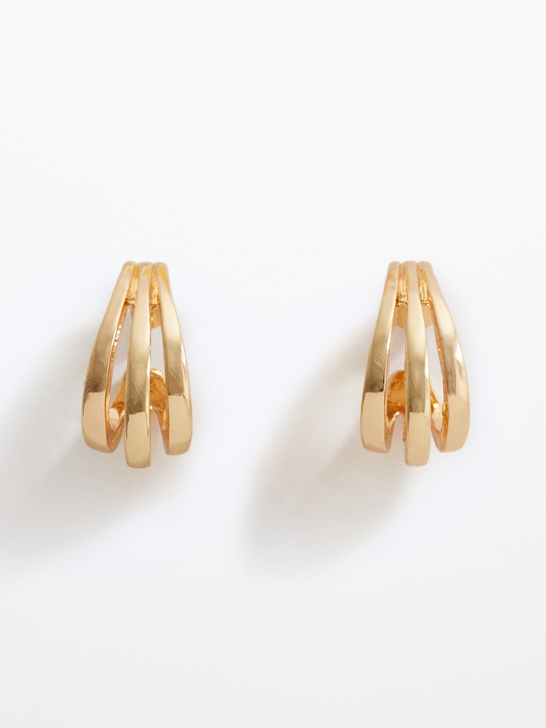 

MANGO Contemporary Half hoop Earrings, Gold