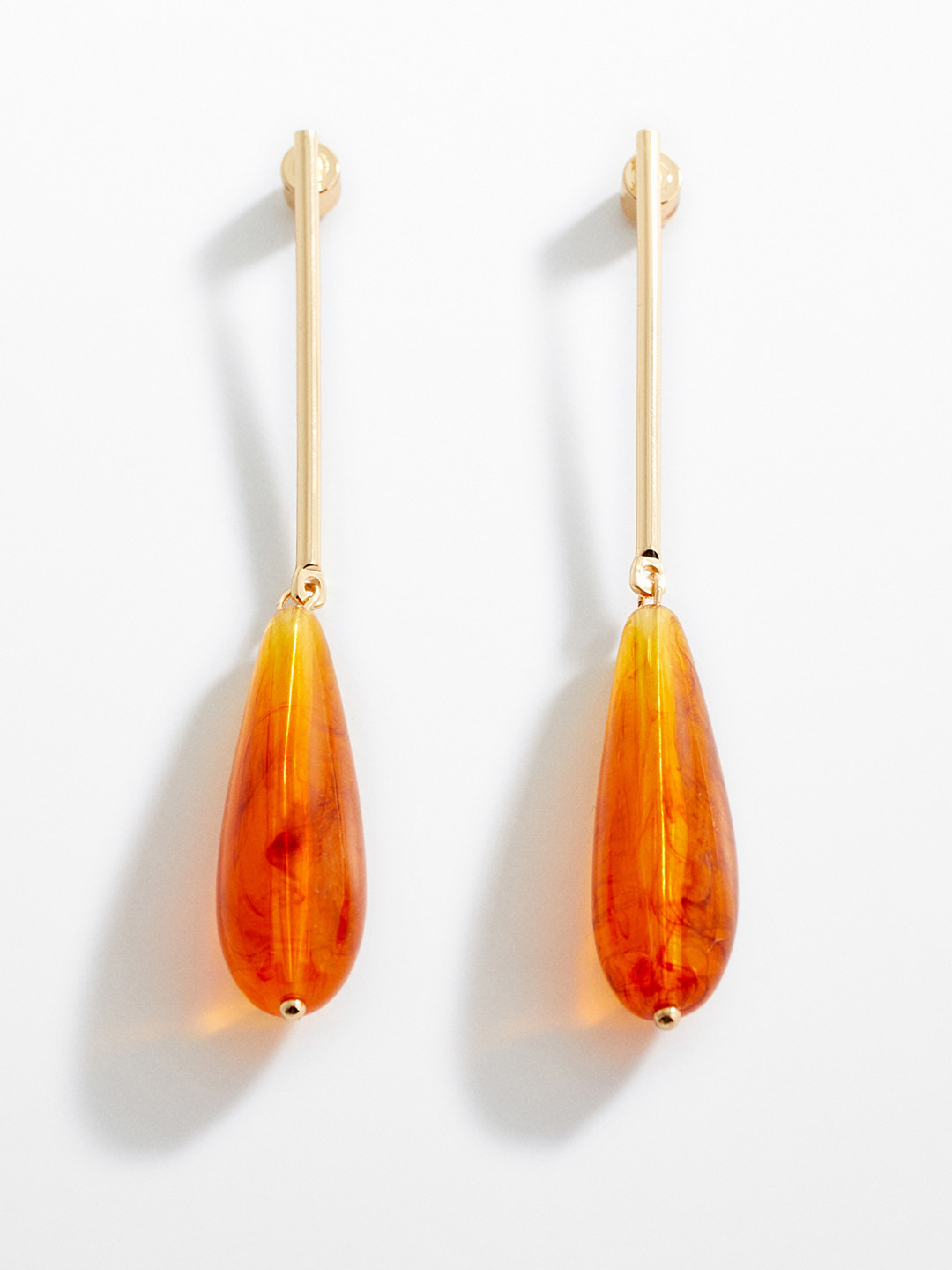 

MANGO Contemporary Drop Earrings, Gold