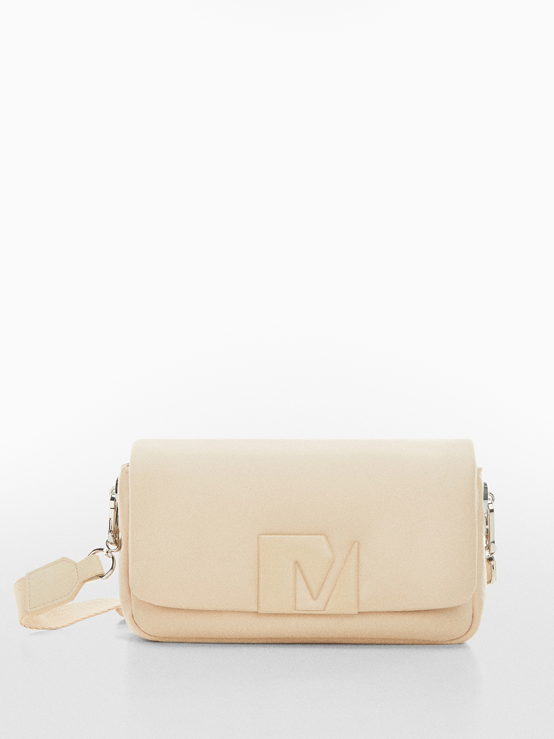 

MANGO Structured Sling Bag, Cream