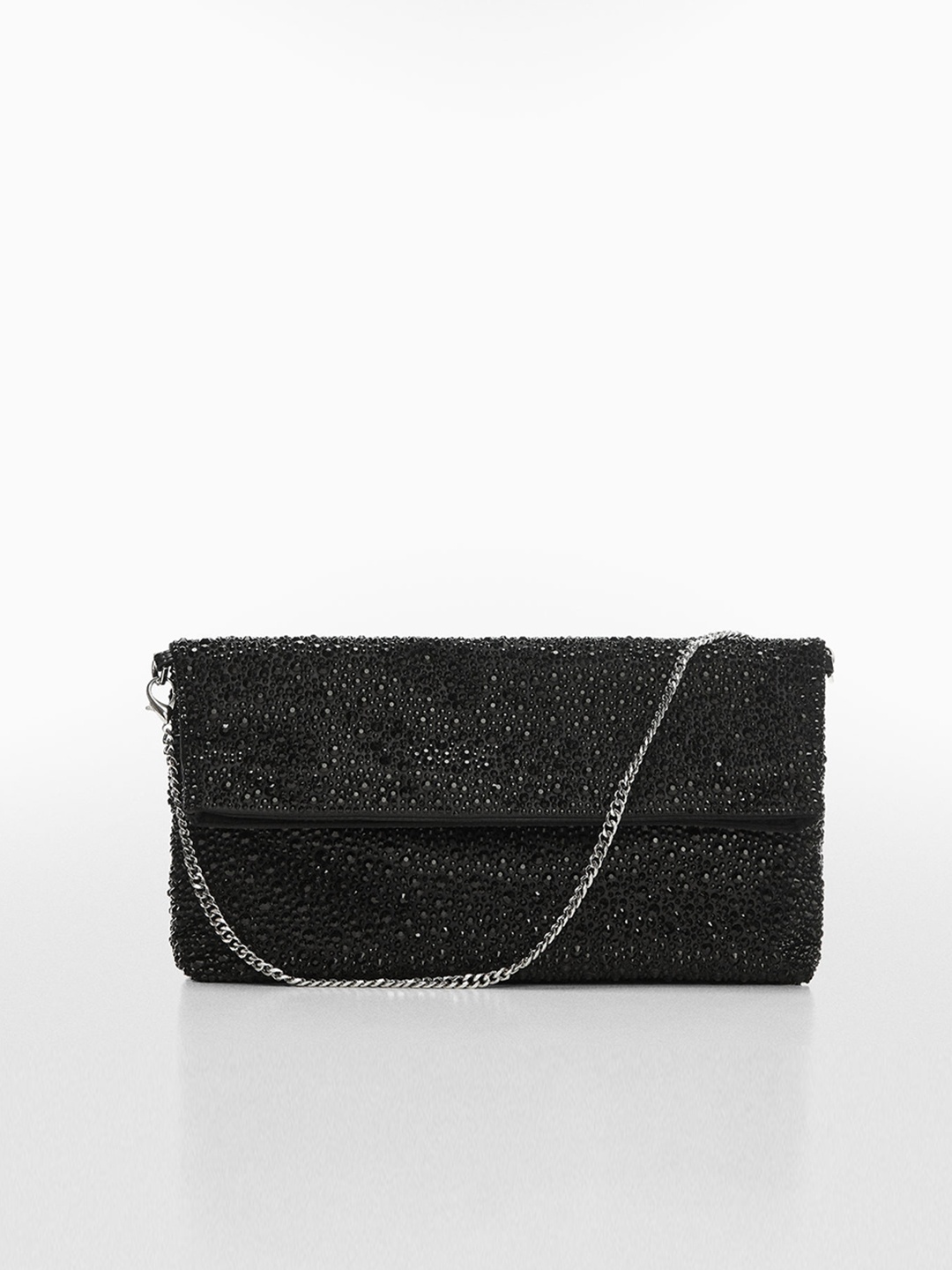 

MANGO Embellished Purse Clutch, Black