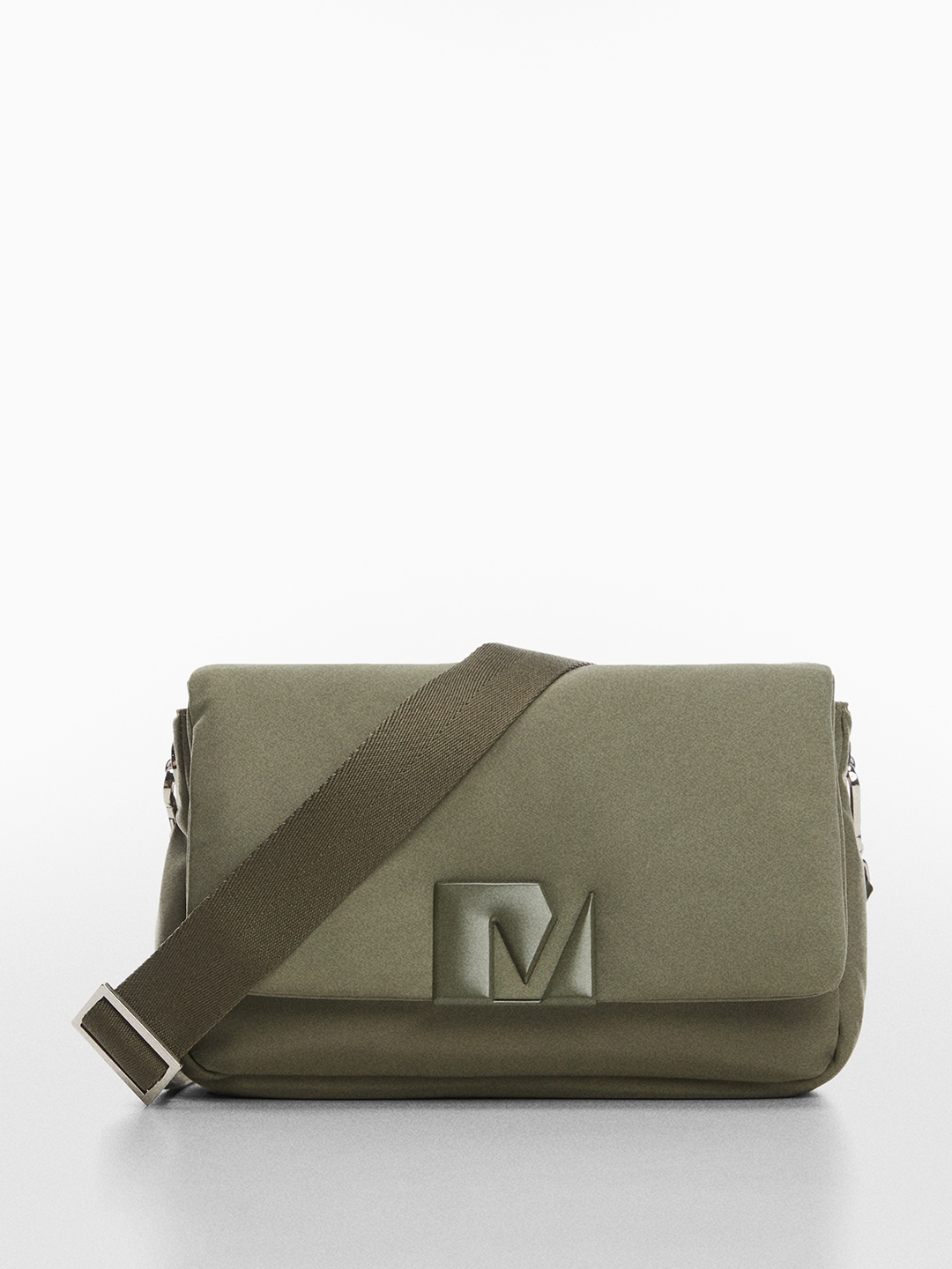 

MANGO Structured Sling Bag, Olive